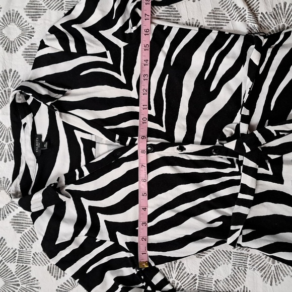 Talbots zebra print stretchy tie front shirt dress szM petites - Picture 10 of 16